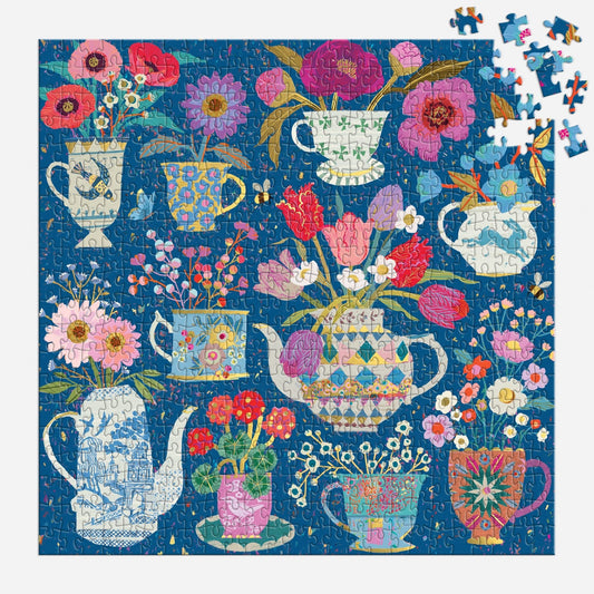 Victoria Ball Potted Teacups 500 pc Puzzle | Galison