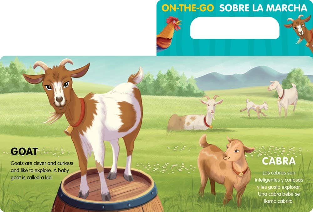 On-the-Go Farm Animals Bilingual Spanish | Gibbs Smith