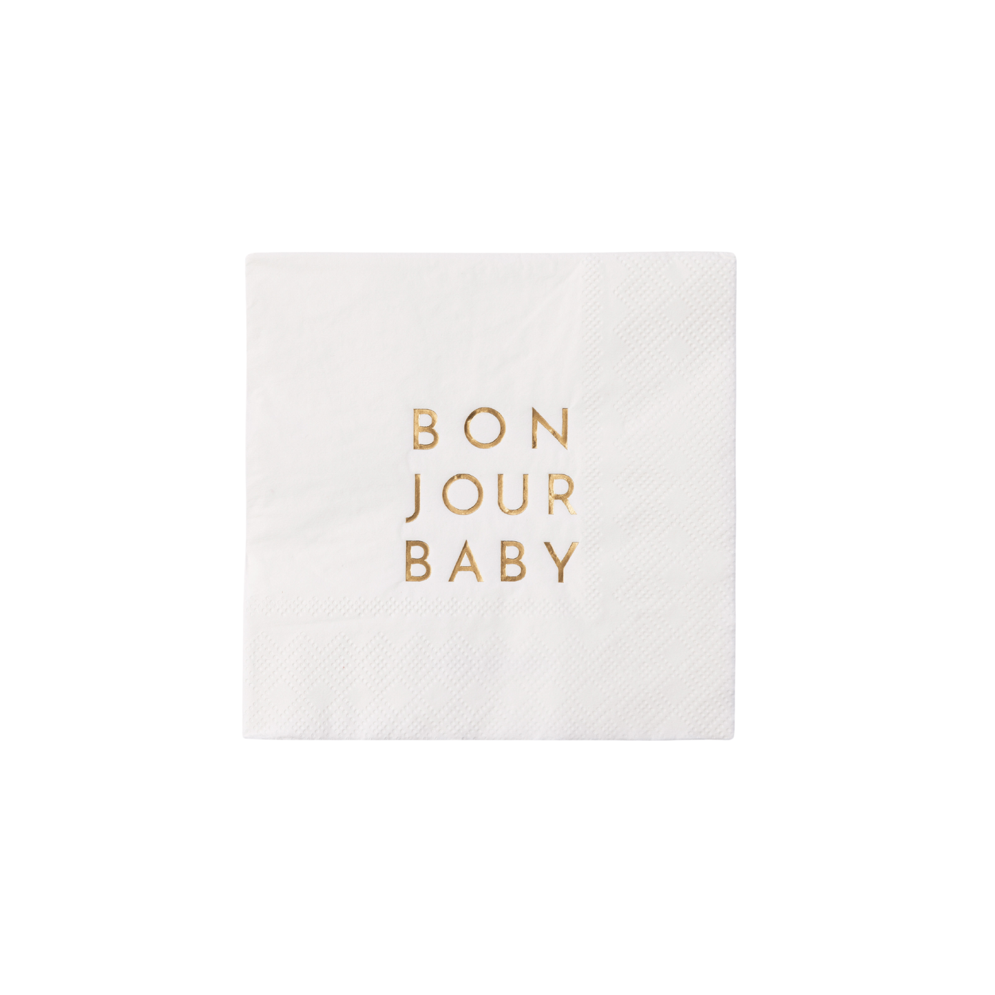 Bonjour Baby White Cocktail Napkins | Bonjour Fête