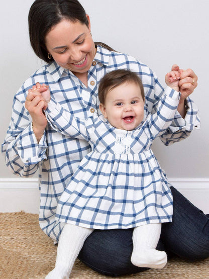 Blue Check Dress with Bloomers | Kite Clothing UK