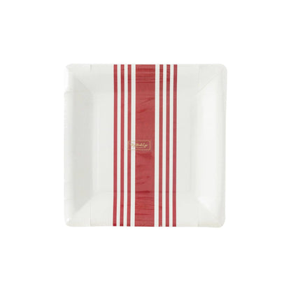 Red Striped Plates | My Mind's Eye
