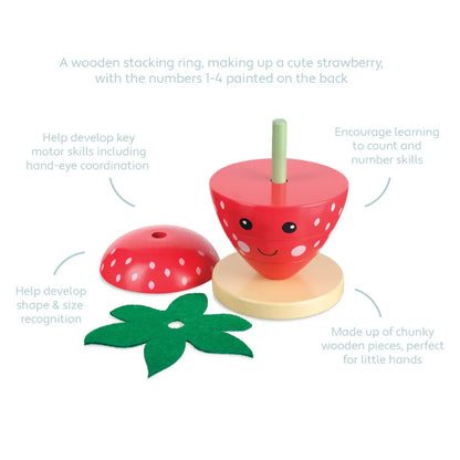 Strawberry Stacking Ring (FSC®) | Orange Tree Toys