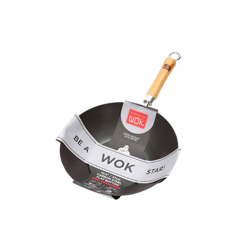 Pre-Seasoned Carbon Steel Wok | Dexam UK