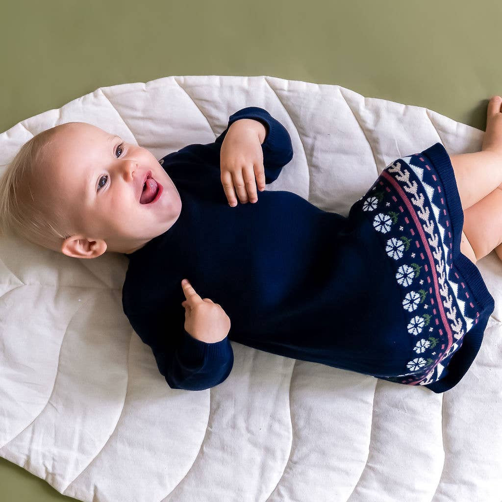 Fair Isle Organic Sweater Dress | Viverano Organics