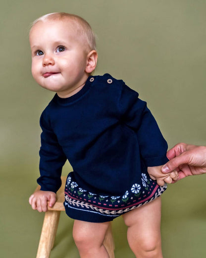 Fair Isle Organic Sweater Dress | Viverano Organics