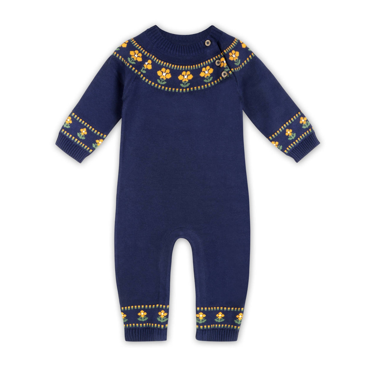 Floral Fair Isle Jumpsuit | Viverano Organics