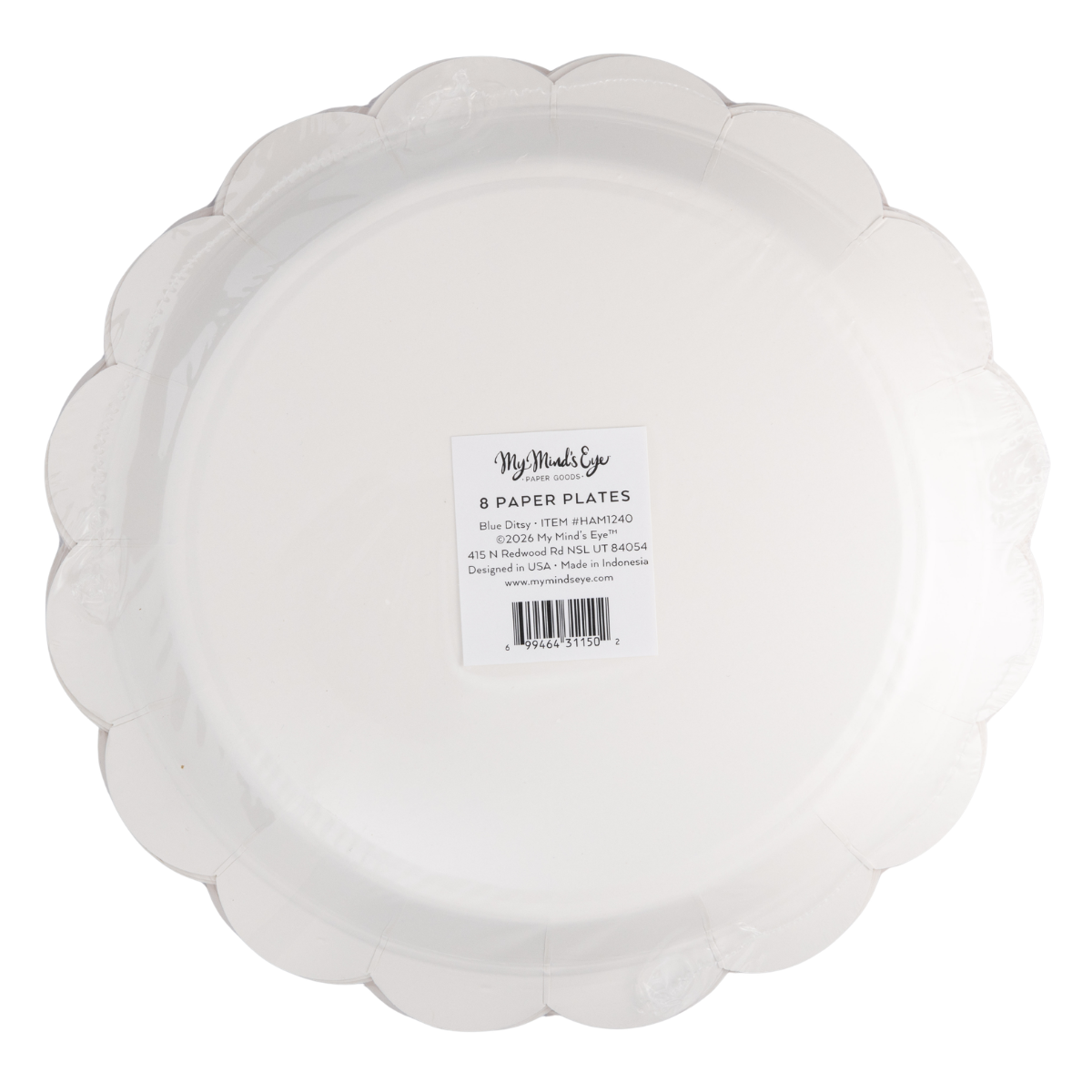 Blue Ditsy Floral Paper Plate | My Mind's Eye