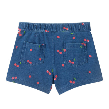 Blue Cherry Knit Denim Short | Andy & Evan