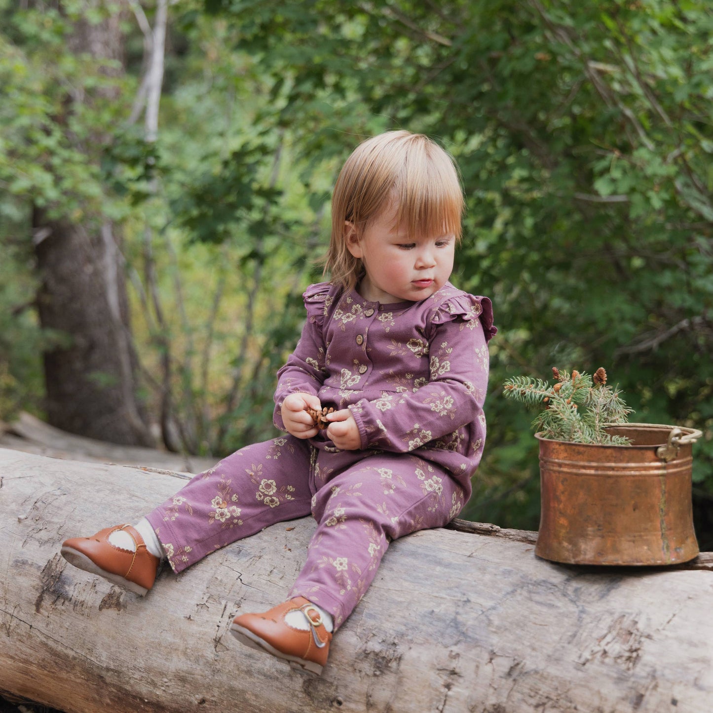 Orchid Blooms Flutter Romper | City Mouse Studio