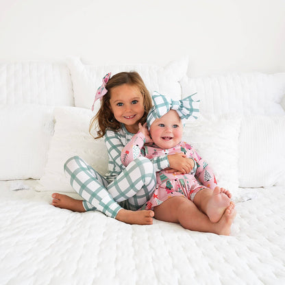 Joy Green Plaid Ruffle Bamboo Pajama Set | Gigi & Max