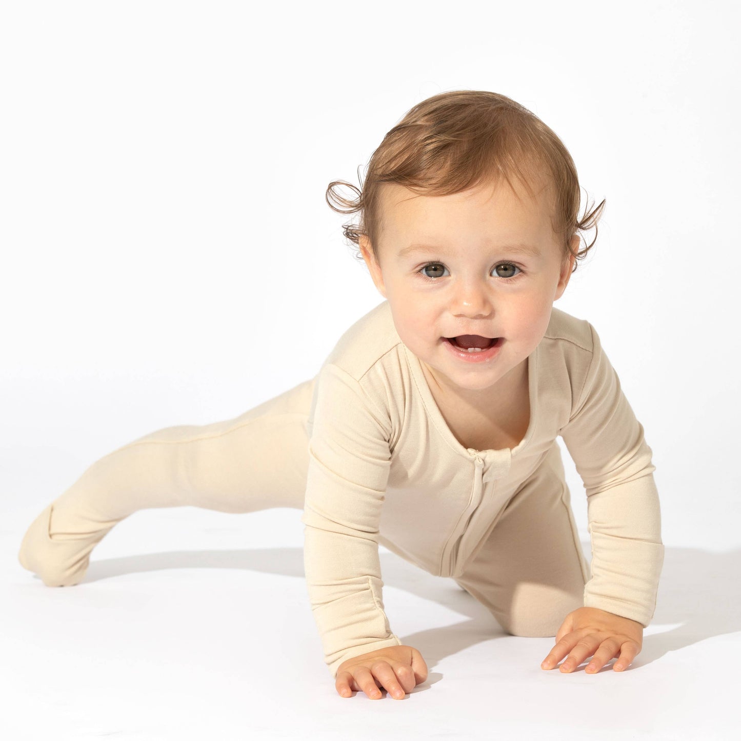 Oat Bamboo Convertible Romper | Bellabu Bear