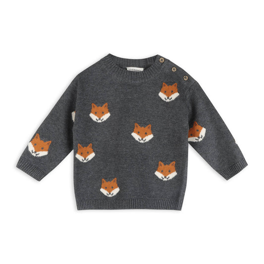 Fox Jacquard Pullover | Viverano Organics