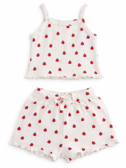 Ladybug Organic Pointelle Summer Set | Siix Collection