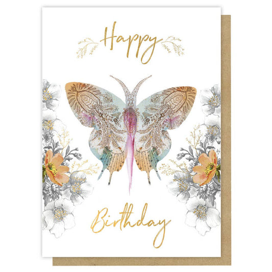Paisley Butterfly Greeting Card | Papaya