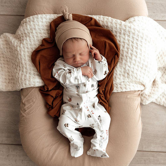 Garden Friends Organic Zip Footie | Snuggle Hunny