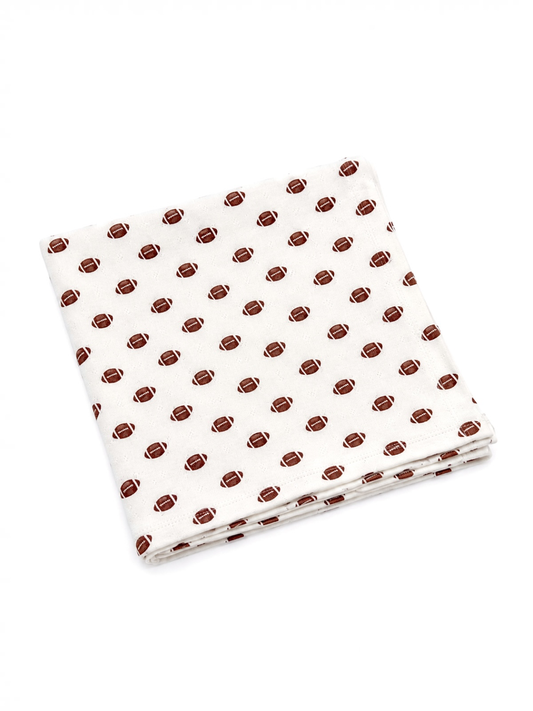 Football Pointelle Swaddle | Siix Collection