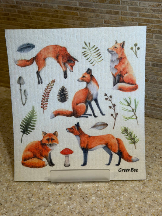 Fox Swedish Dishcloth | Green Bee Towels