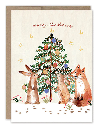 Fox & Bunny Christmas Boxed Card Set | Biely & Shoaf