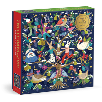 Twelve Days of Joy Foil Puzzle (500 Piece) | Galison