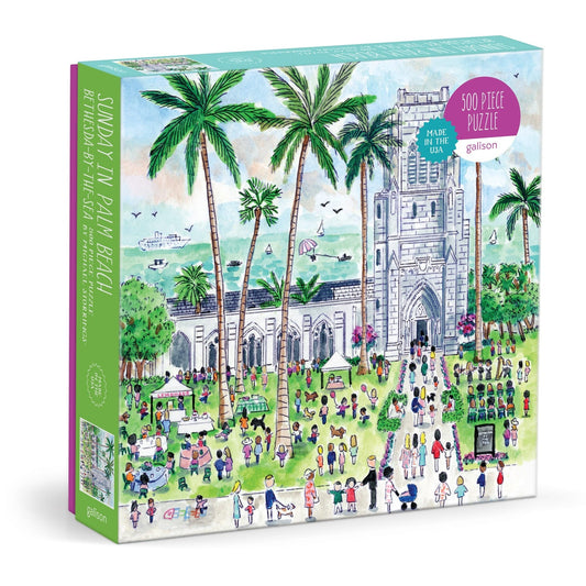 Sunday in Palm Beach 500 pc Puzzle | Michael Storrings