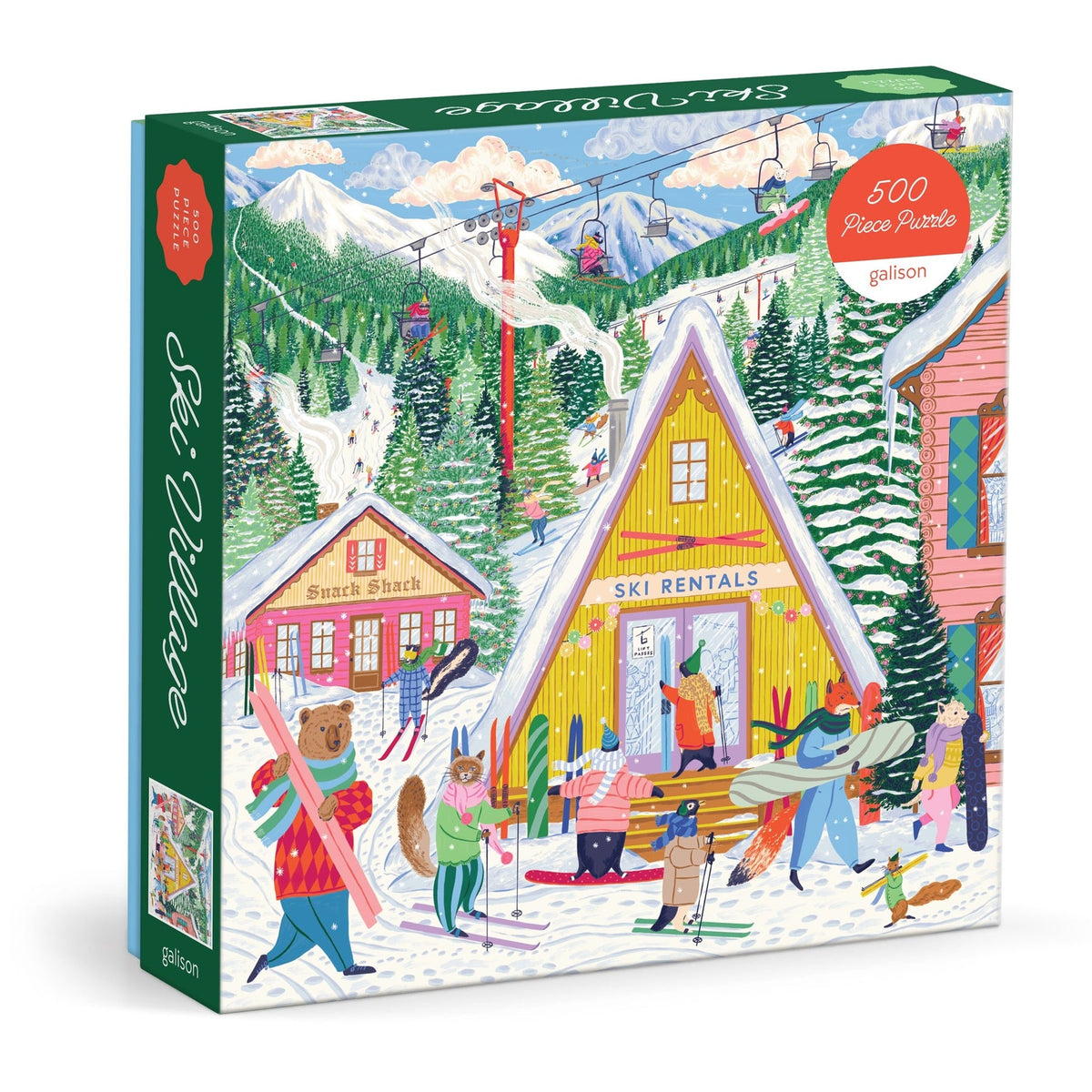 Ski Village Puzzle (500 Piece) | Galison