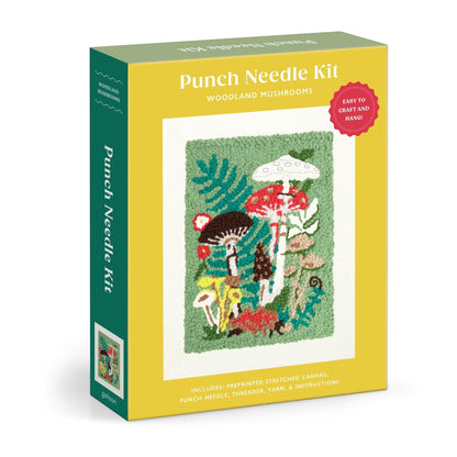Woodland Mushrooms Punch Needle Kit | Galison