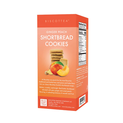 Ginger Peach Shortbread | Biscottea Baking Co.
