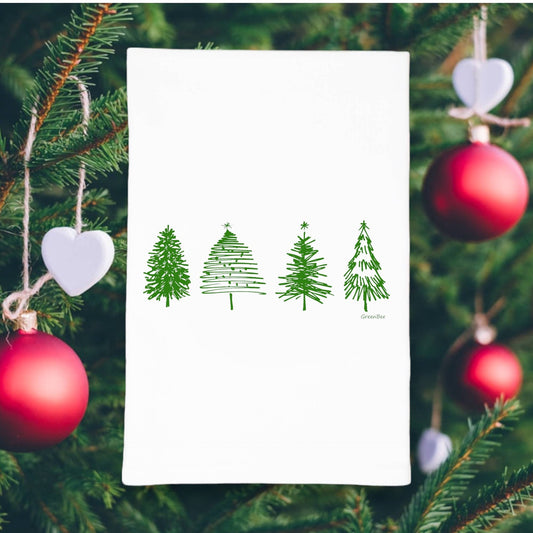 Christmas Tree Flour Sack Towel | Green Bee Towels