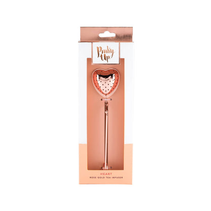 Rose Gold Plated Stainless Steel Heart Tea Infuser | Pinky Up