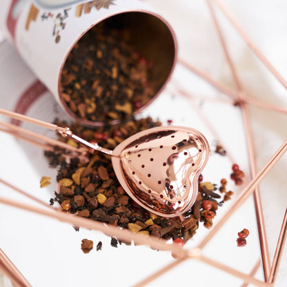 Rose Gold Plated Stainless Steel Heart Tea Infuser | Pinky Up