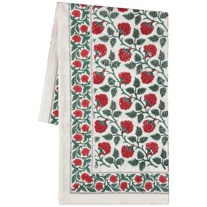 Block Print Carnation Tablecloth | Danica