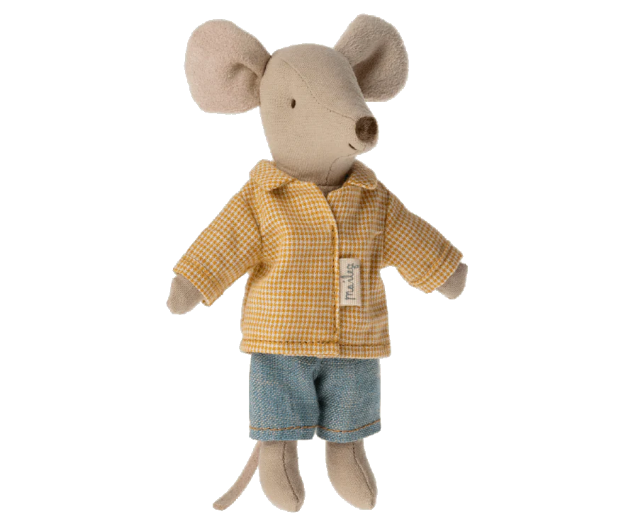 Big Brother Mouse - Yellow Gingham Shirt | Maileg