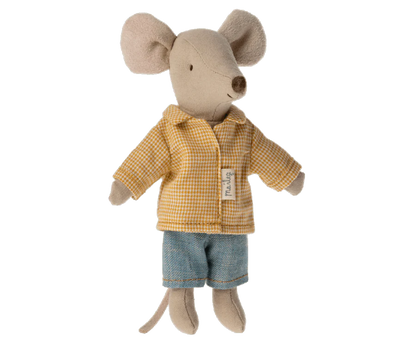 Big Brother Mouse - Yellow Gingham Shirt | Maileg