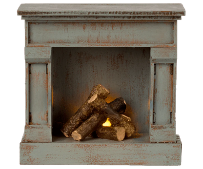 Fireplace (Vintage Blue and Off White) | Maileg