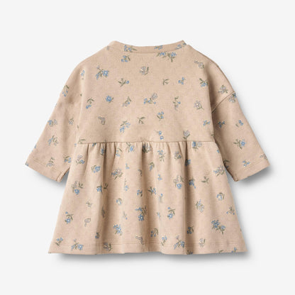 Emmy Jersey Dress - Warm Sand Flowers | Wheat