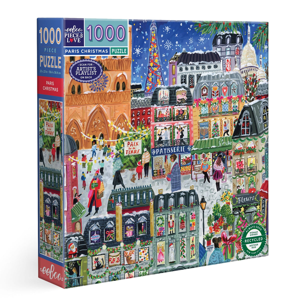 Paris Christmas Puzzle (1000pc) | Eeboo