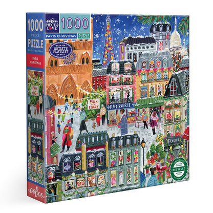 Paris Christmas Puzzle (1000pc) | Eeboo