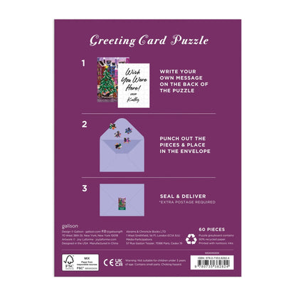 Christmas Square Puzzle Greeting Card | Galison