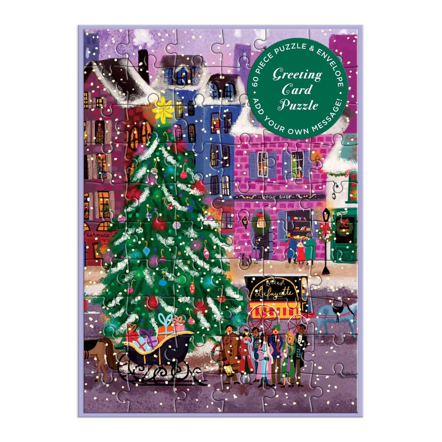 Christmas Square Puzzle Greeting Card | Galison
