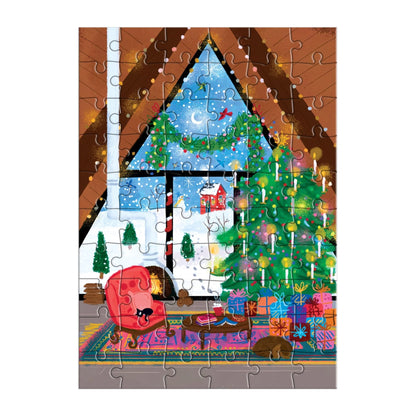 Cozy Cabin Puzzle Greeting Card | Galison