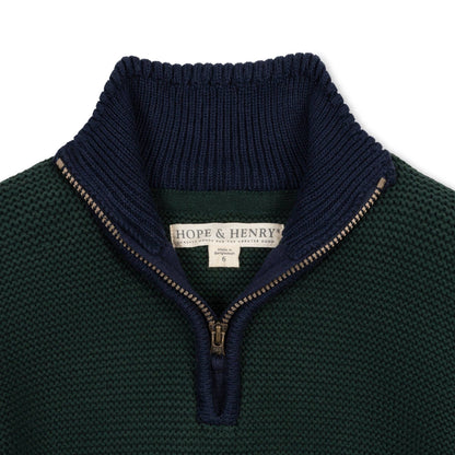 Organic Half Zip Kanga Sweater | Hope & Henry