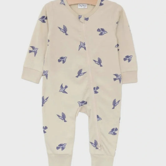 Bluebird Zip Romper | City Mouse