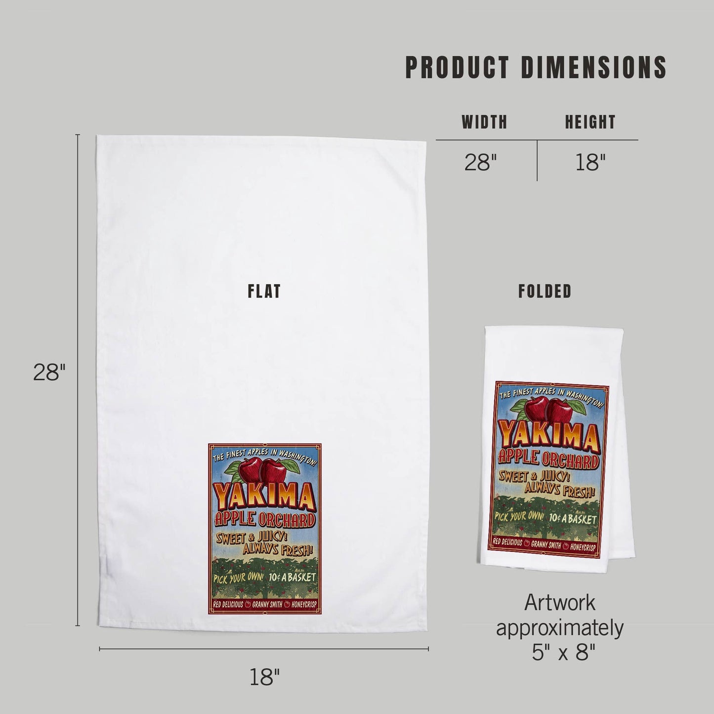 Yakima Apple Orchard Tea Towel | Lantern Press