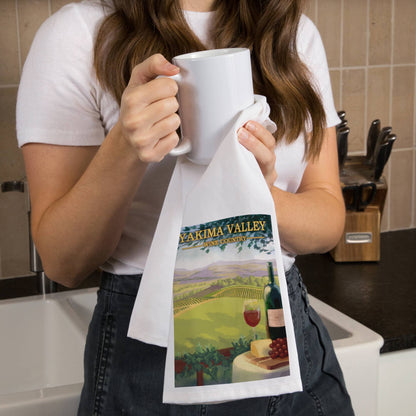 Yakima Valley Wine Country Tea Towel | Lantern Press