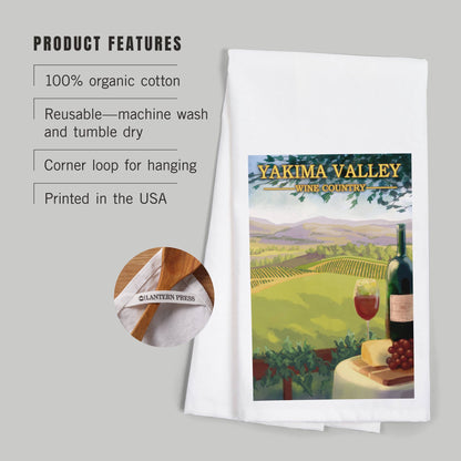 Yakima Valley Wine Country Tea Towel | Lantern Press