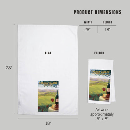 Yakima Valley Wine Country Tea Towel | Lantern Press