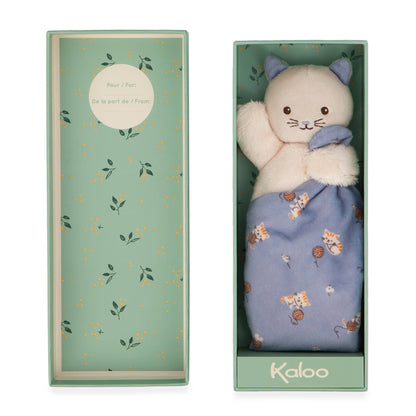 Lilac Cat Doudou Comforting Blanket | Janod