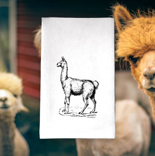 Llama Flour Sack Towel | Green Bee Towels