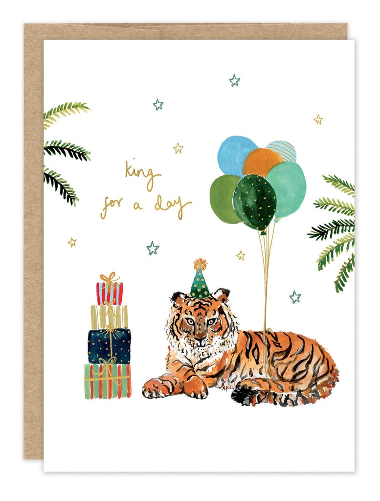King for a Day Tiger Birthday Card | Biely & Shoaf