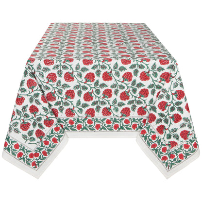 Block Print Carnation Tablecloth | Danica